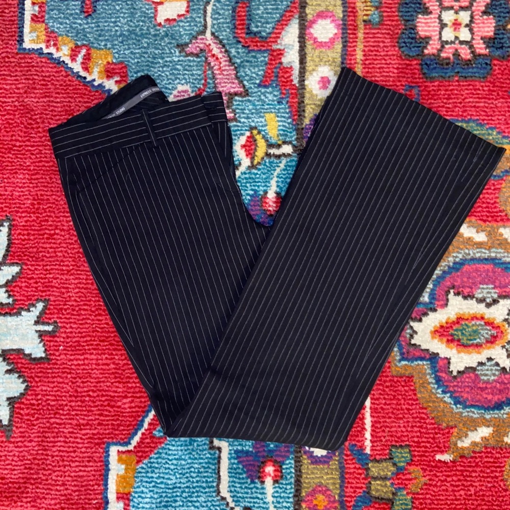 EXPRESS Black dress pants with stripes